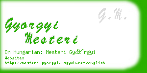 gyorgyi mesteri business card